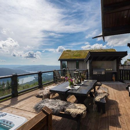 Norefjell - Storhytte Med Jacuzzi Og Fantastisk Beliggenhet Noresund Luaran gambar